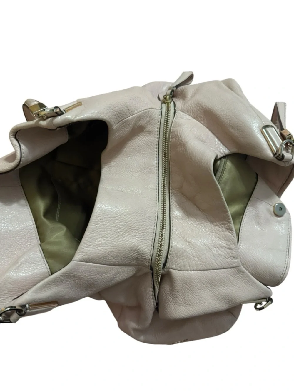 Coach Leather Hobo Shoulder Bag in Cream
